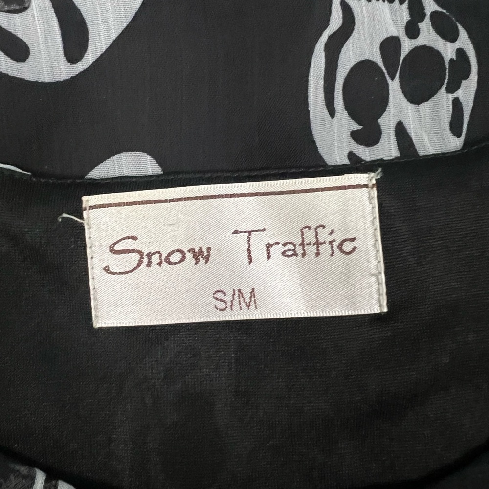 Snow Traffic Skull Pattern Skater Dress - Size S - Picture 7 of 8